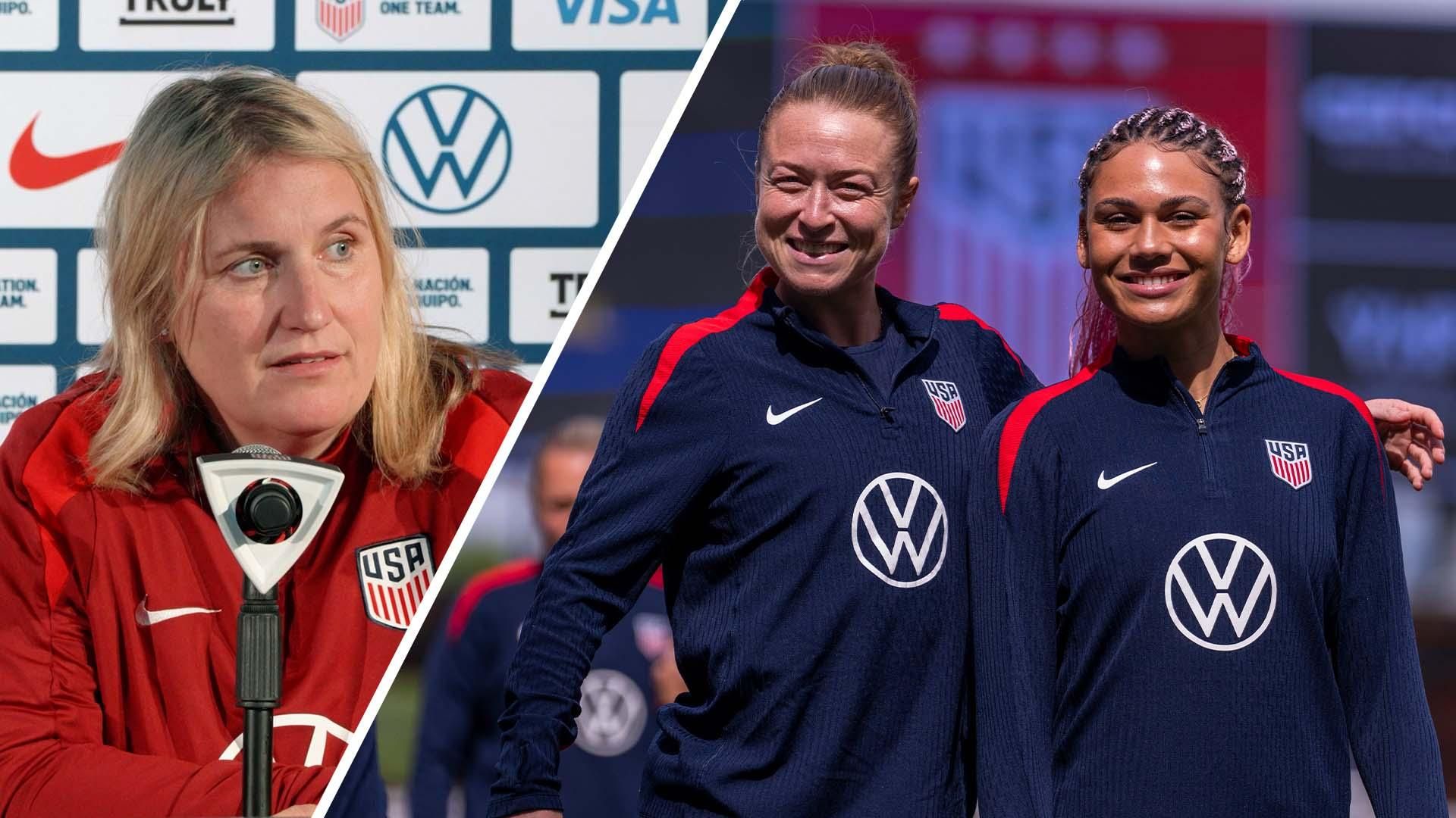 美国女足主教练艾玛·海耶斯在巴西输球后“优先考虑进步”