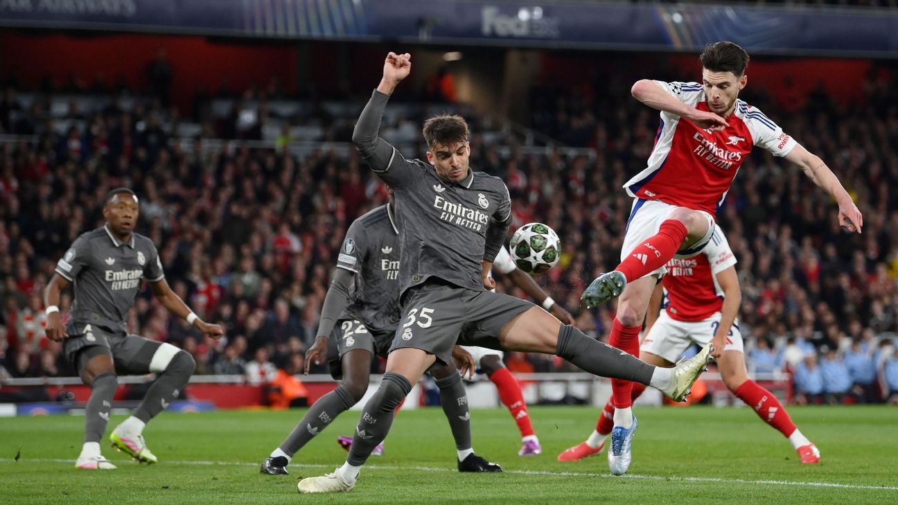 皇家马德里vs阿森纳：如何观看，球队新闻，欧冠四分之一决赛次回合的数据