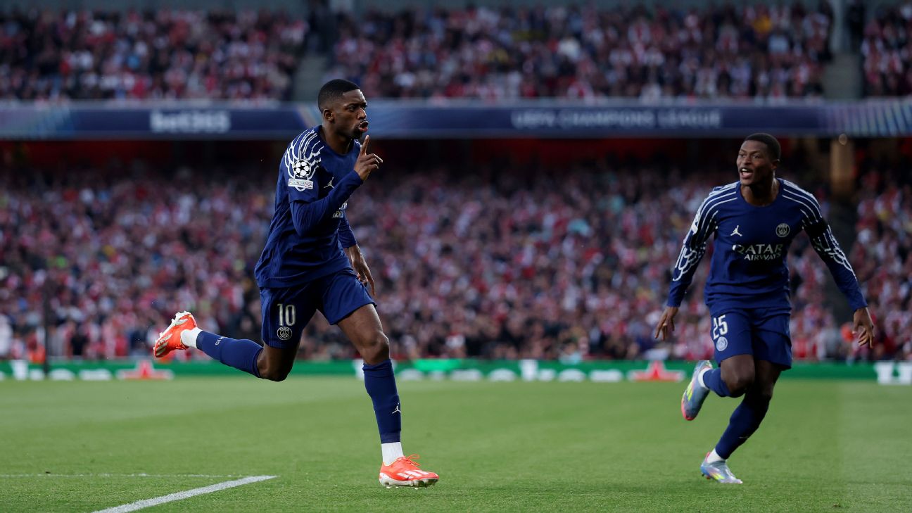 巴黎圣日耳曼的登巴姆-卡尔森向阿森纳展示了他们缺少的东西：一名临床前锋