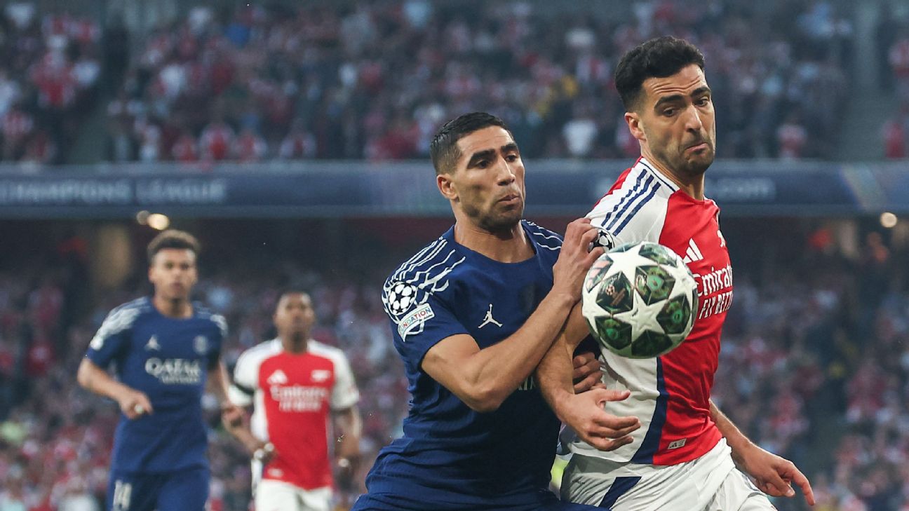 现场直播：巴黎圣日耳曼，阿森纳在欧冠决赛中对阵国米