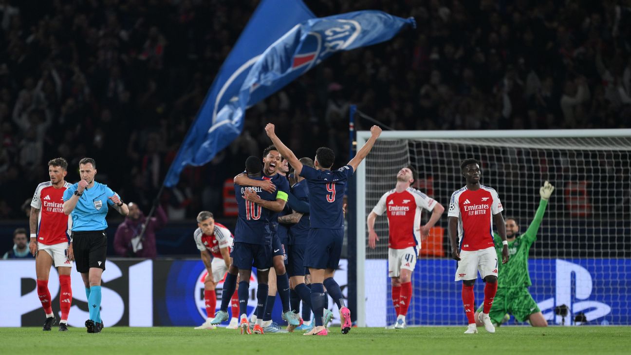 随着巴黎圣日耳曼的集体胜利，阿森纳无法摆脱“近人”的标签