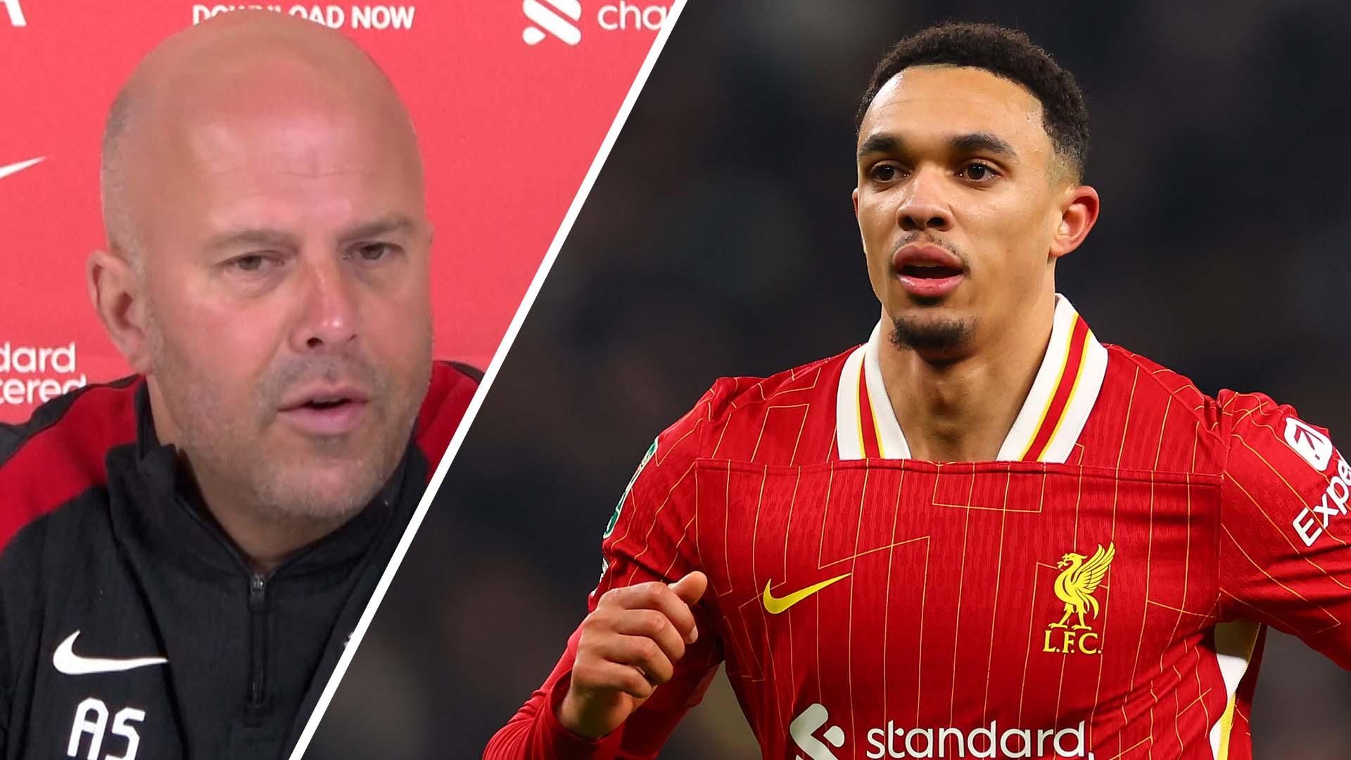 利物浦主帅阿恩·斯洛特对特伦特·亚历山大-阿诺德的退出感到失望