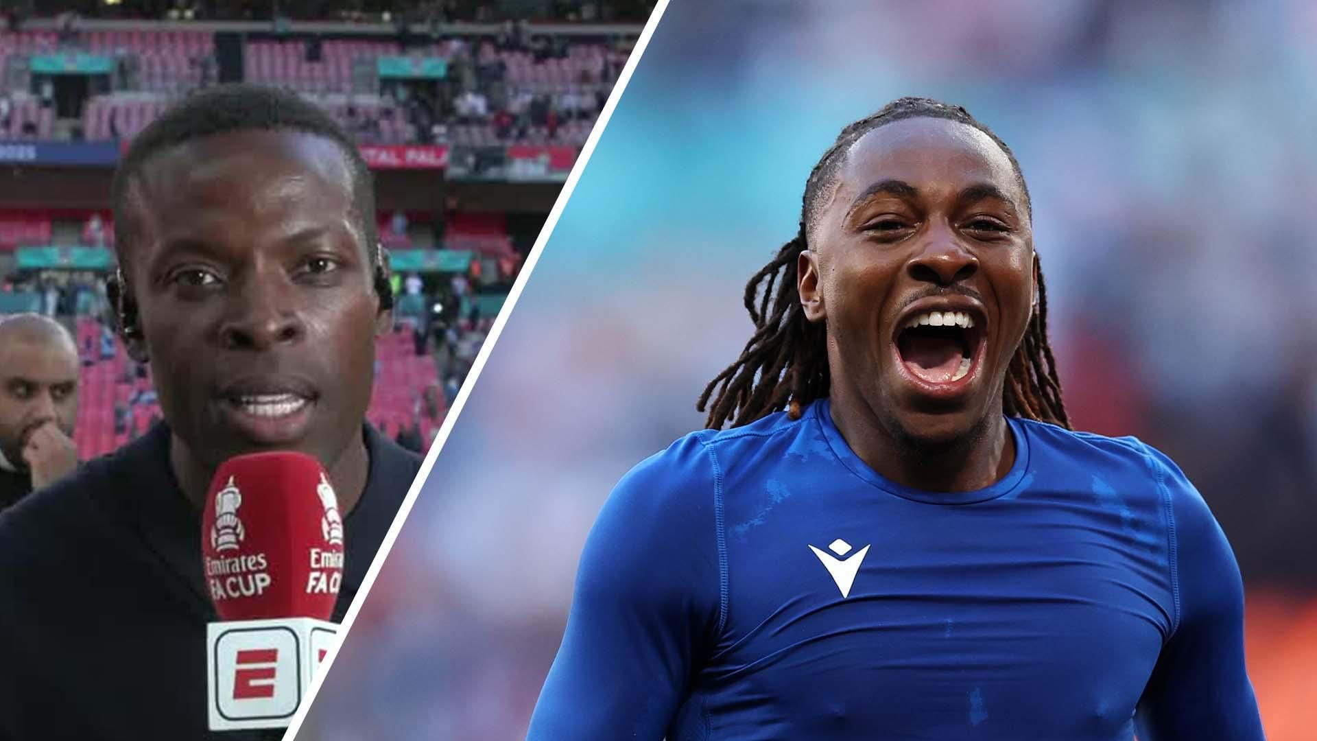 在《周六夜现场》的最后一场比赛中，Nwodim向堂兄Eze赢得足总杯致敬