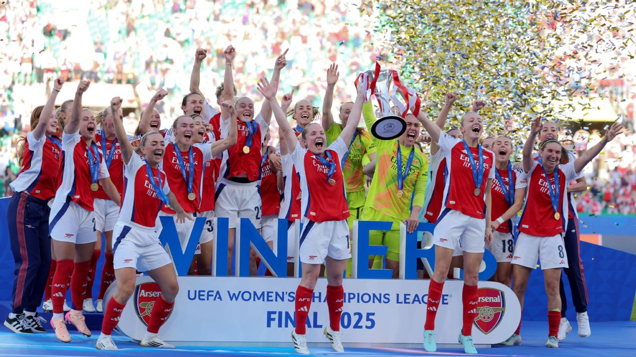 经过18年的等待，阿森纳再次成为欧洲冠军，迎来了激动人心的新UWCL时代