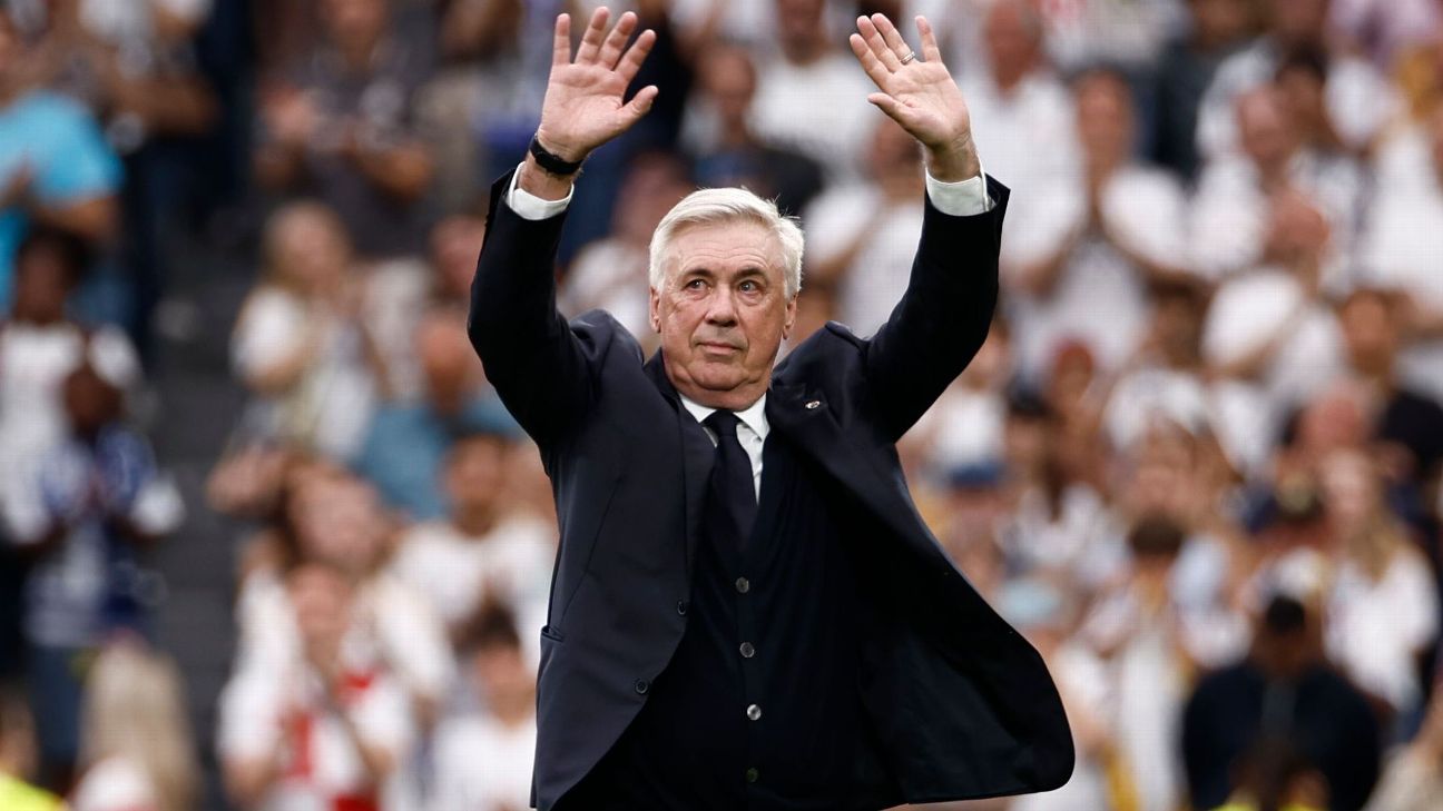 安切洛蒂在皇马伟大的球员中深情告别