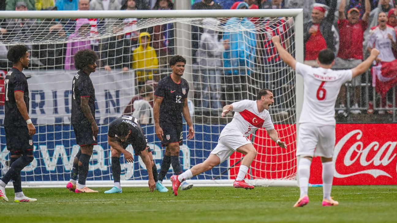 USMNT在与土耳其的友谊赛中3连败