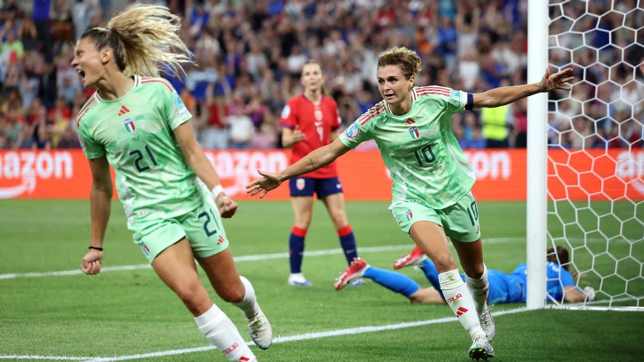 吉雷利向挪威队展示了如何在意大利进入2025年欧洲杯半决赛时保持冷静