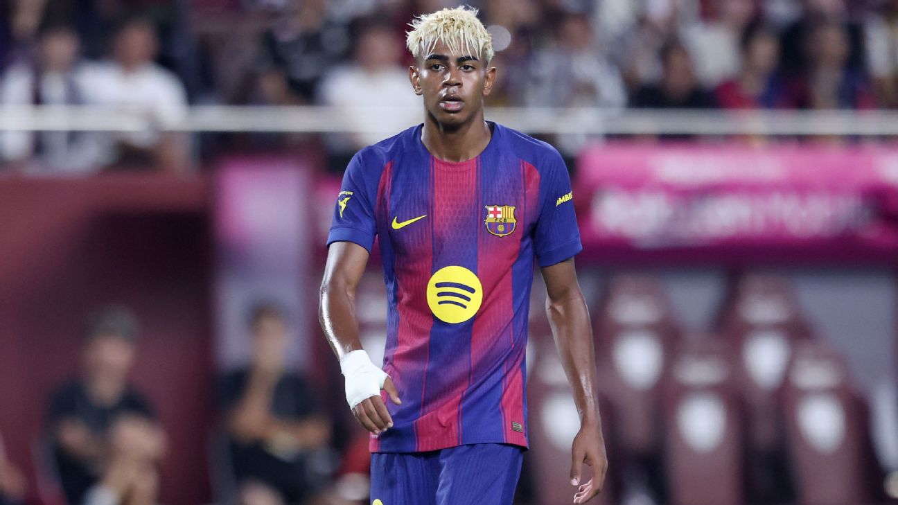 拉明·亚马尔因伤缺席欧冠首战对阵纽卡斯尔的比赛。