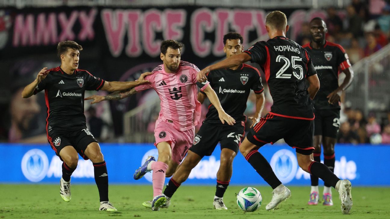 里奥内尔·梅西梅开二度，帮助迈阿密击败华盛顿联队。