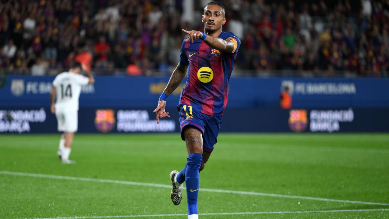 巴塞罗那再添伤病困扰，拉菲尼亚和琼·加西亚双双缺阵。