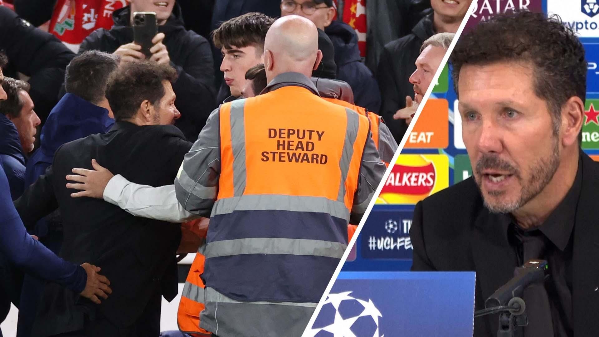 马竞主帅西蒙尼因与利物浦球迷冲突被禁赛一场