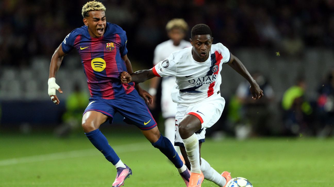 巴黎圣日耳曼向拉明·亚马尔和巴塞罗那展示了赢得欧冠冠军的秘诀。