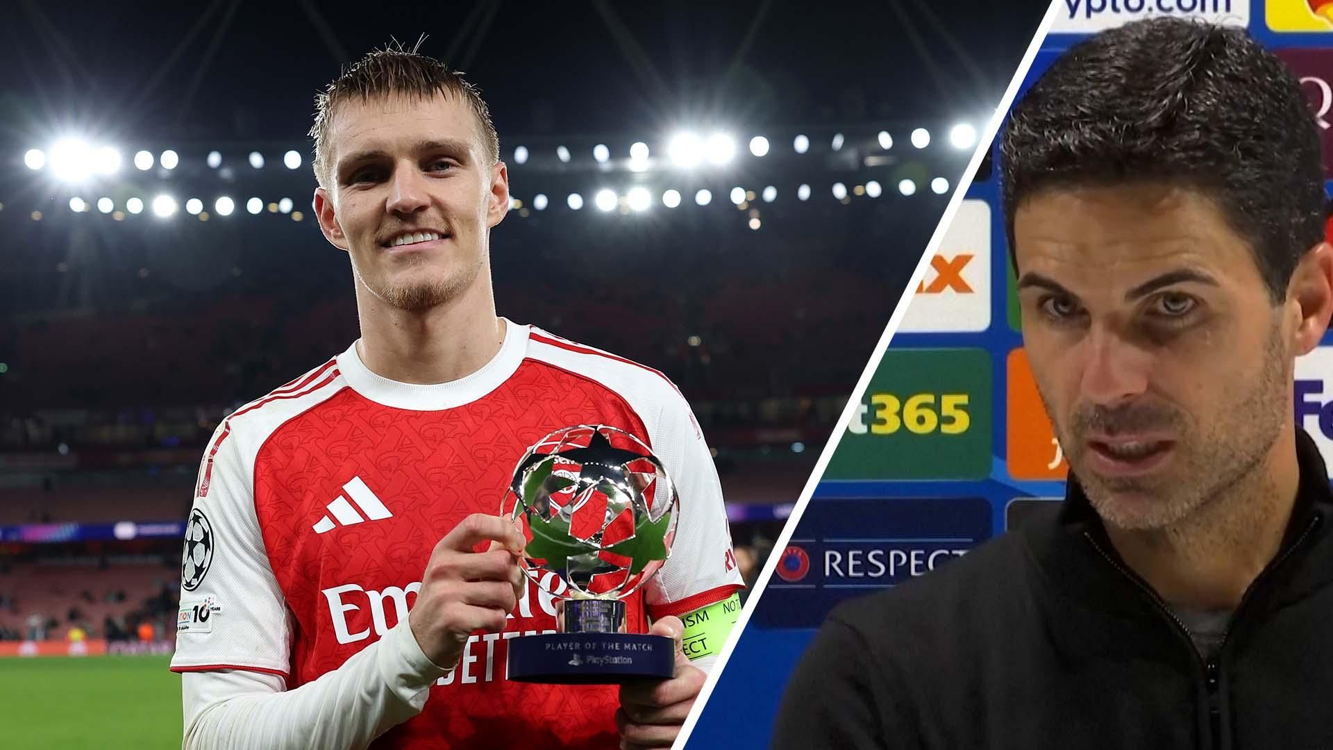 阿森纳主帅阿尔特塔表示，奥德加德表现“现象级”，球队可以大胆冒险使用他。