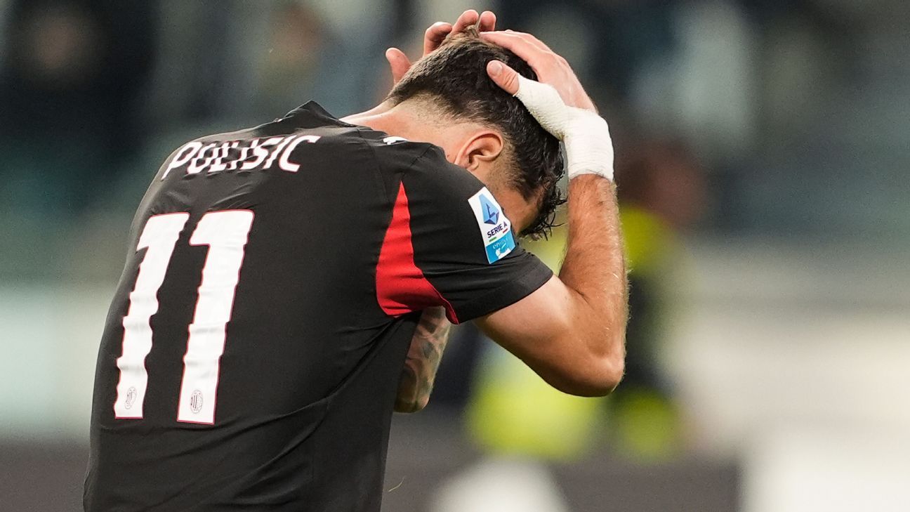 普利西奇罚失点球，米兰客场战平尤文图斯，连胜势头被终结。