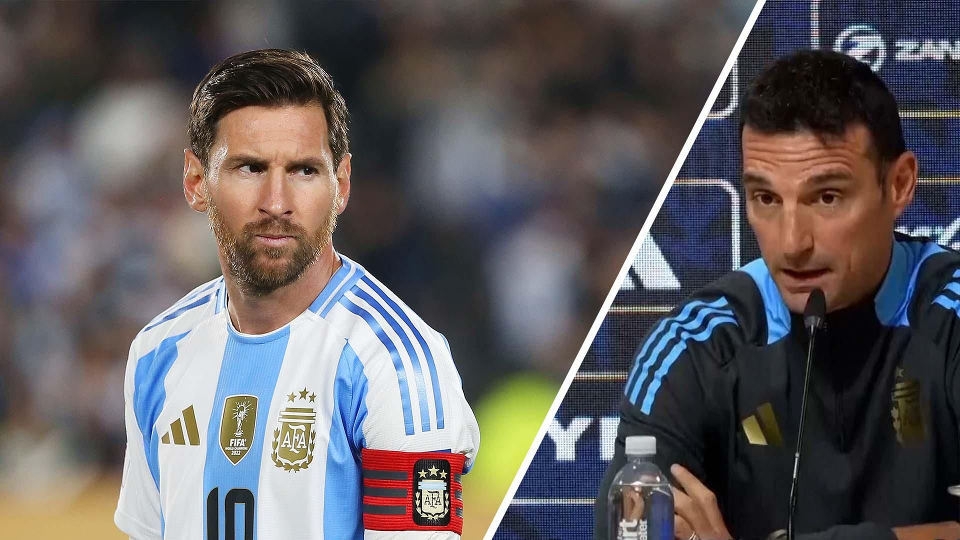 斯卡洛尼：不会在梅西的健康状况上冒险