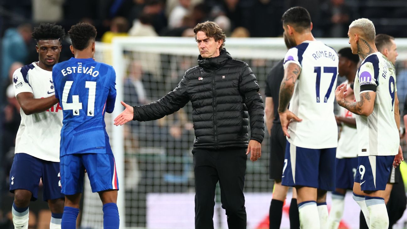 托特纳姆对阵切尔西时毫无头绪，球迷们正将矛头指向托马斯·弗兰克。