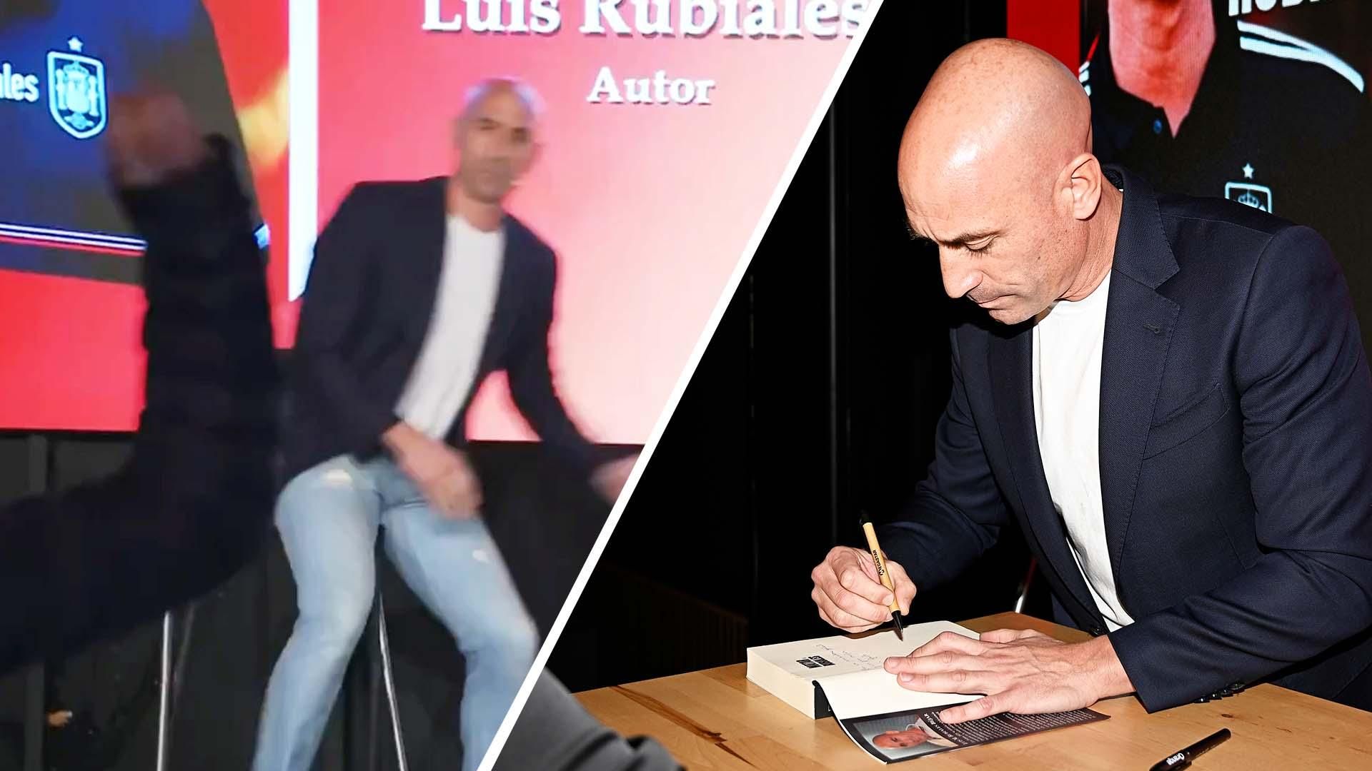 前西班牙足协主席鲁比埃莱斯在图书活动中遭鸡蛋袭击