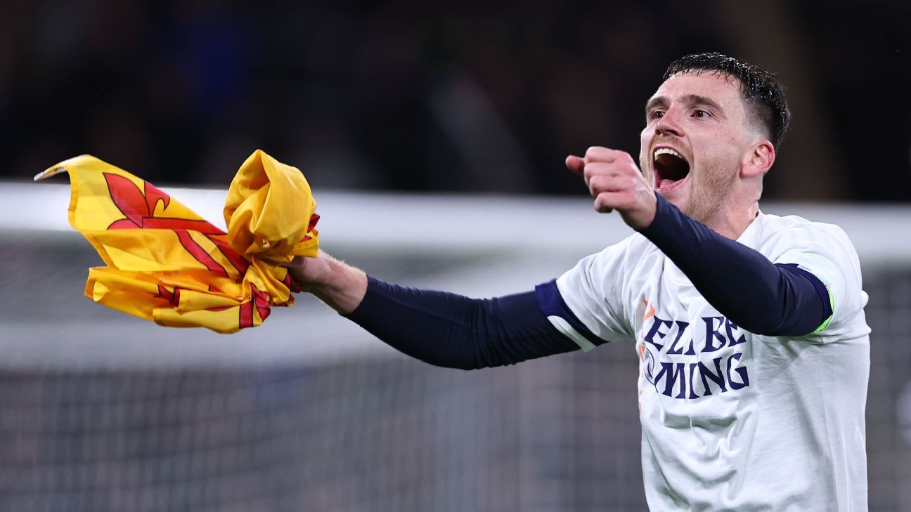 罗伯逊因若塔表现“崩溃”，苏格兰晋级世界杯