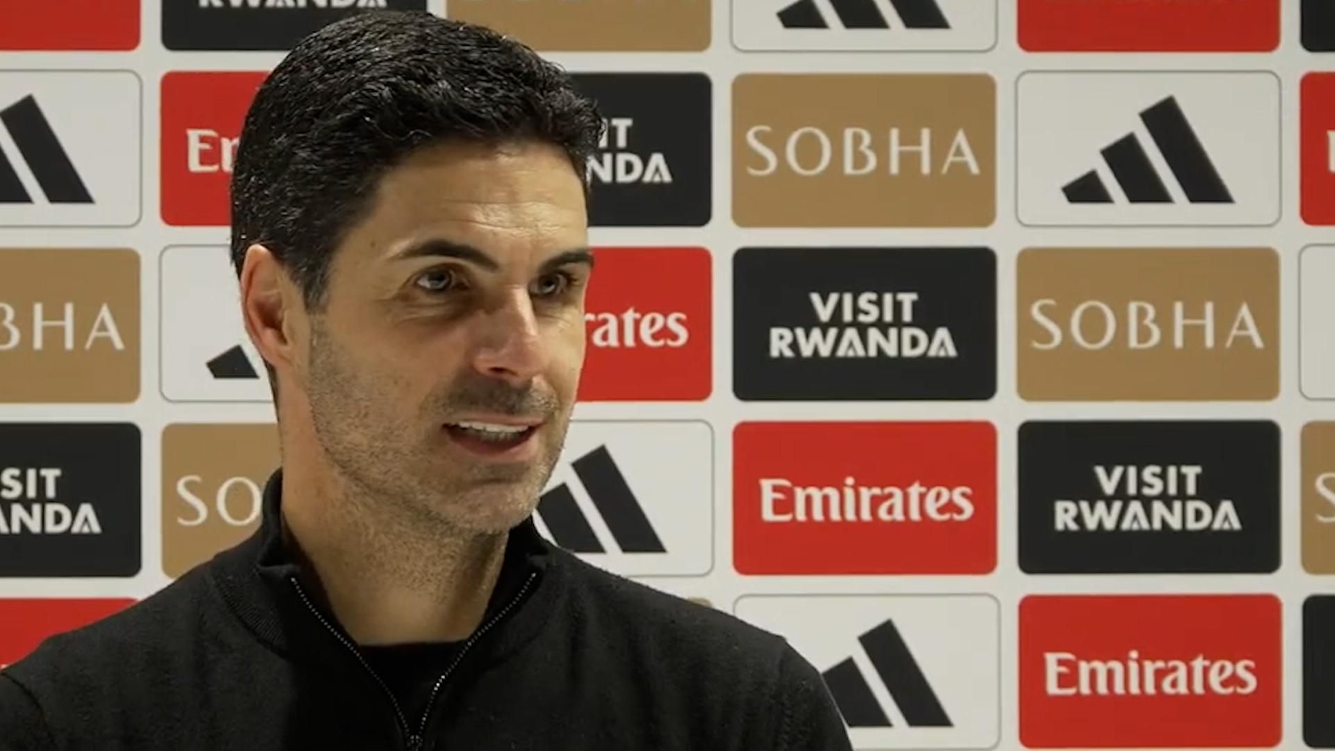 阿森纳主帅阿尔特塔盛赞上演帽子戏法的埃泽