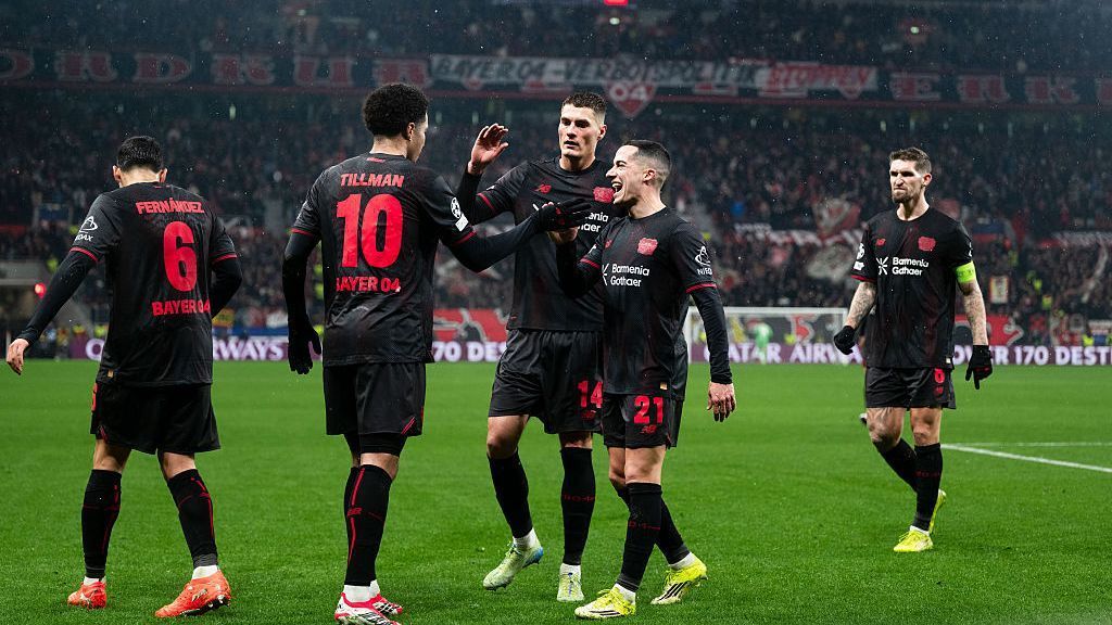 美国国家队的马利克·蒂尔曼梅开二度，勒沃库森锁定附加赛席位。