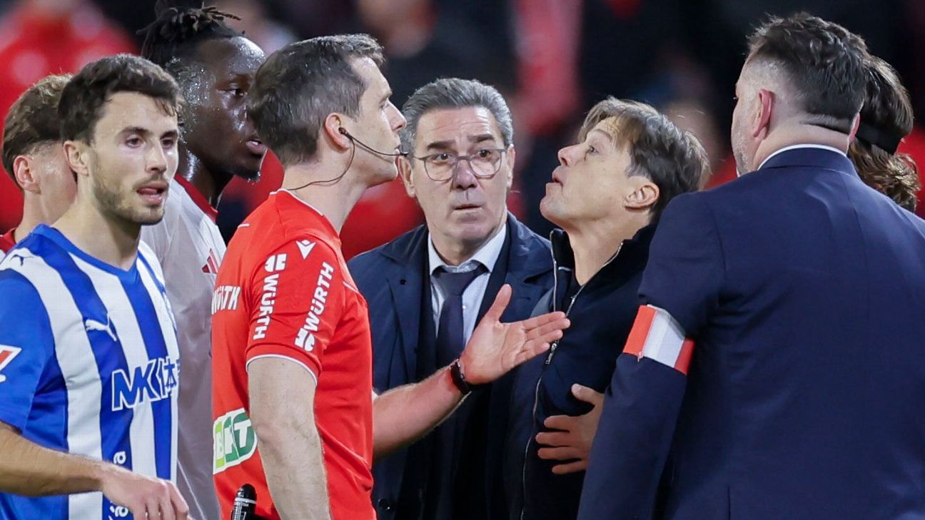 塞维利亚主帅阿尔梅达因与裁判发生冲突，被处以长达7场的禁赛处罚。