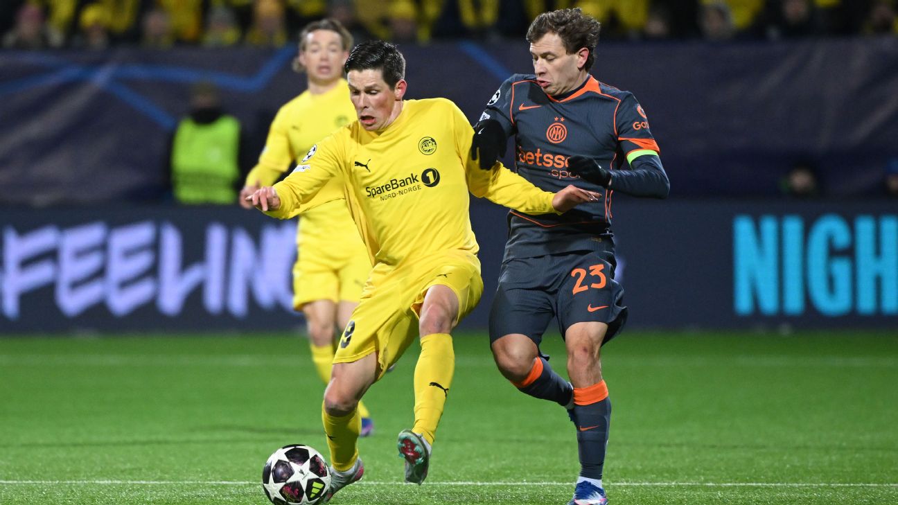 欧冠赛事实时更新：国际米兰对阵博德闪耀，纽卡斯尔对阵卡拉巴赫