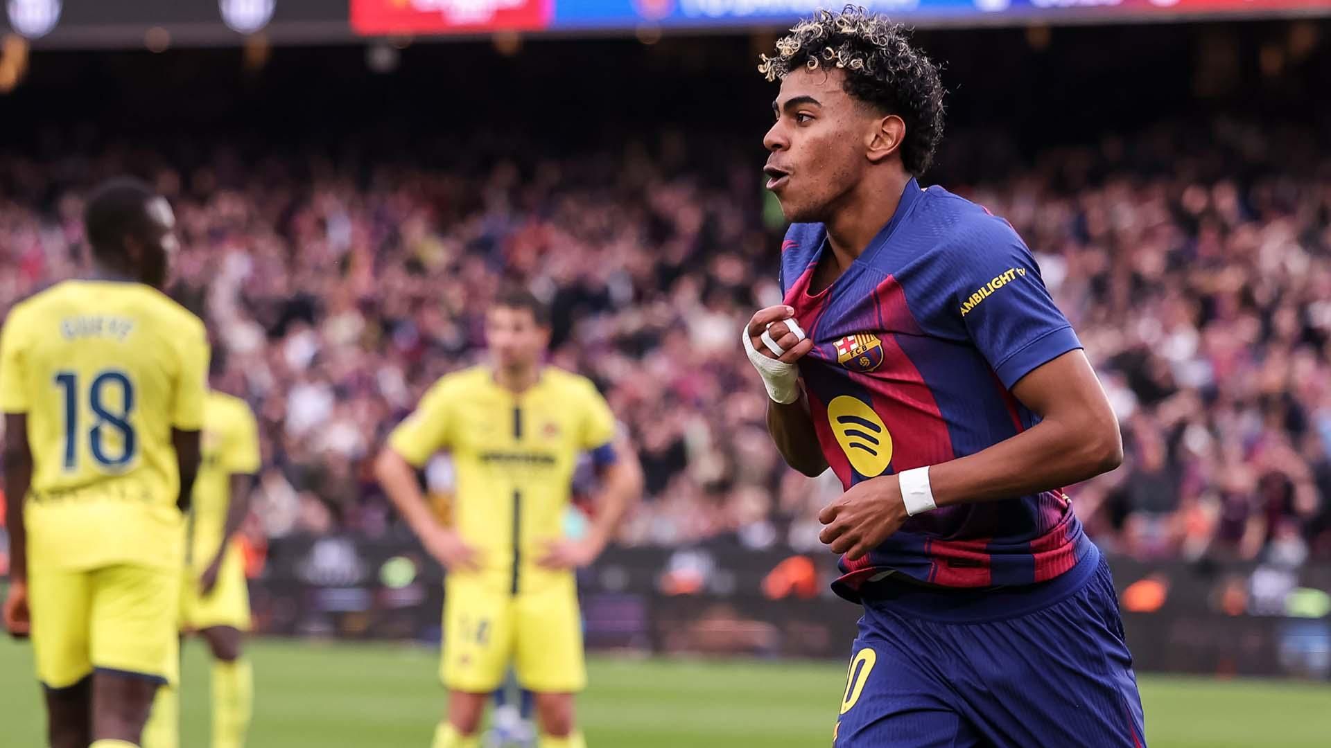 拉明·亚马尔在职业生涯首次上演帽子戏法后表示：“我再次‘开心’了。”