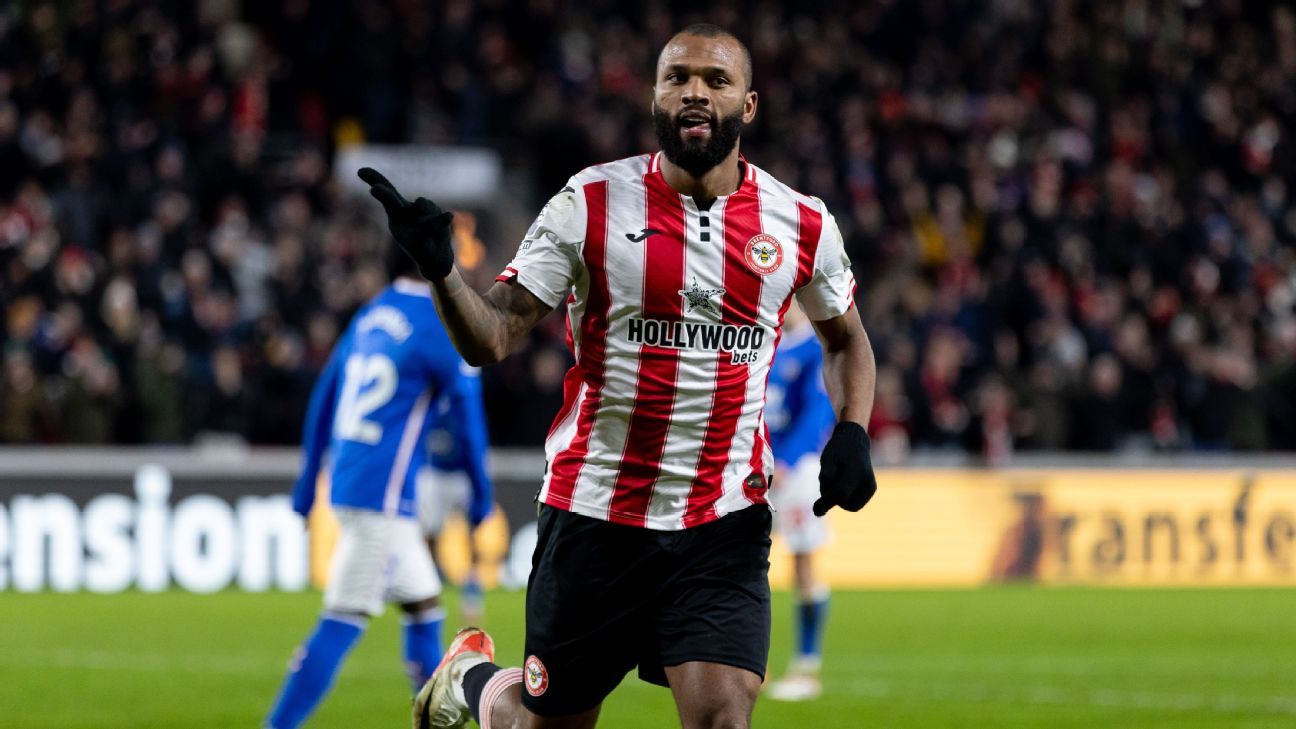 巴西球员伊戈尔·蒂亚戈乐在英超金靴之争，与埃尔林·哈兰德一较高下。