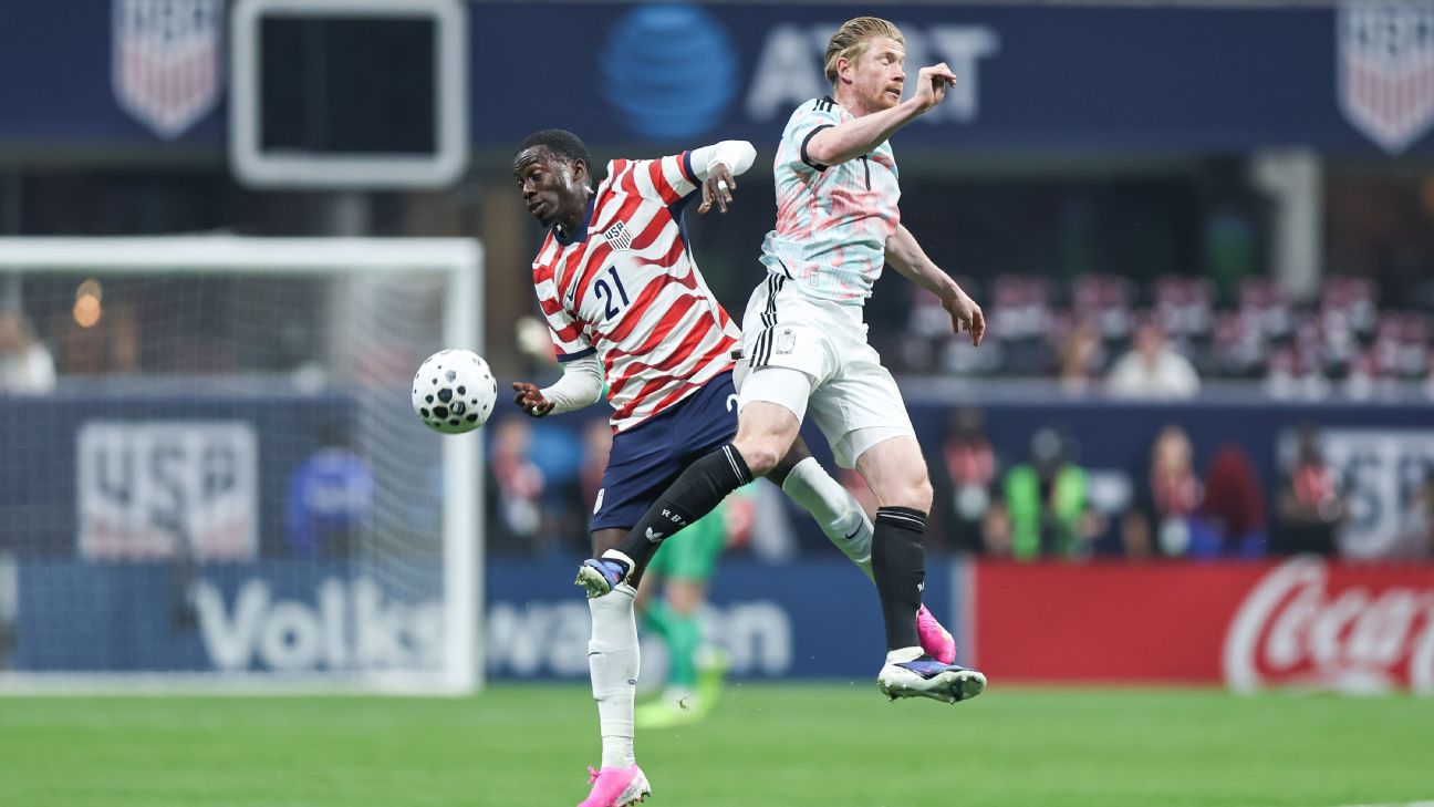 球员评分：维阿表现低迷，美国男足惨败比利时