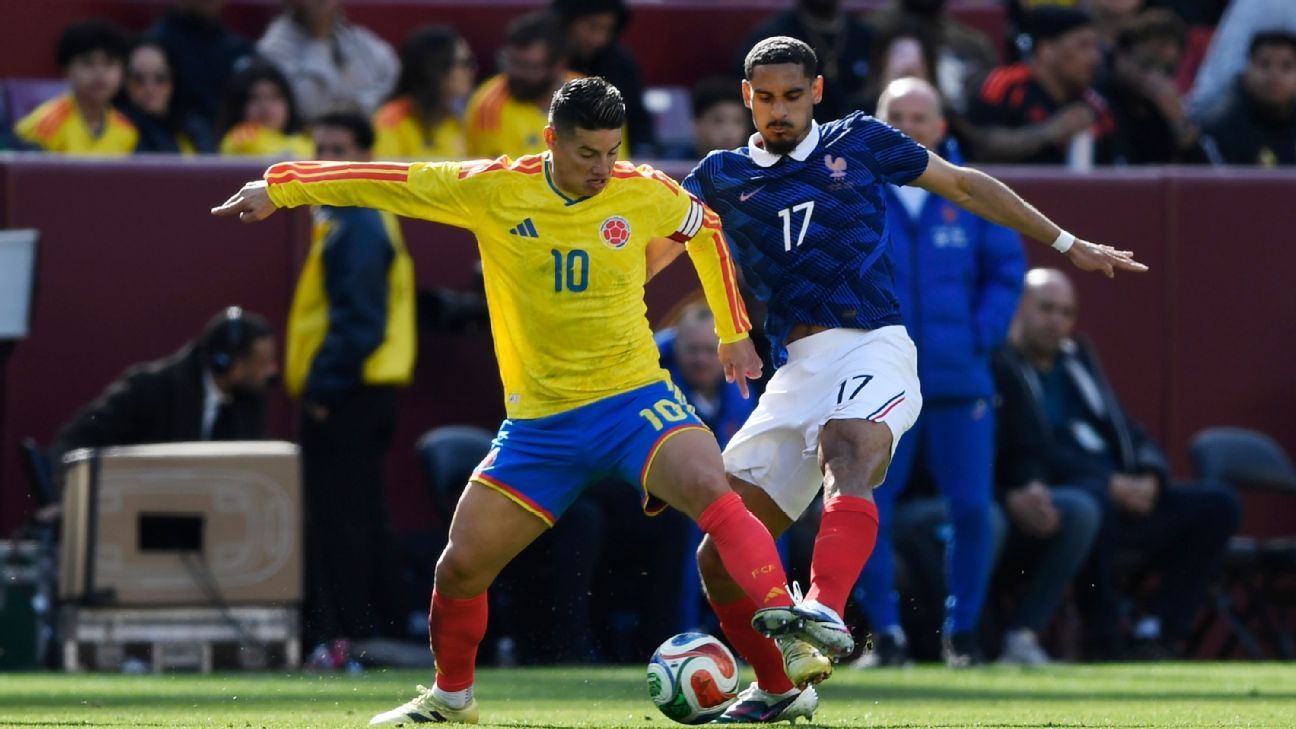 詹姆斯·罗德里格斯在哥伦比亚队比赛后因脱水入院。